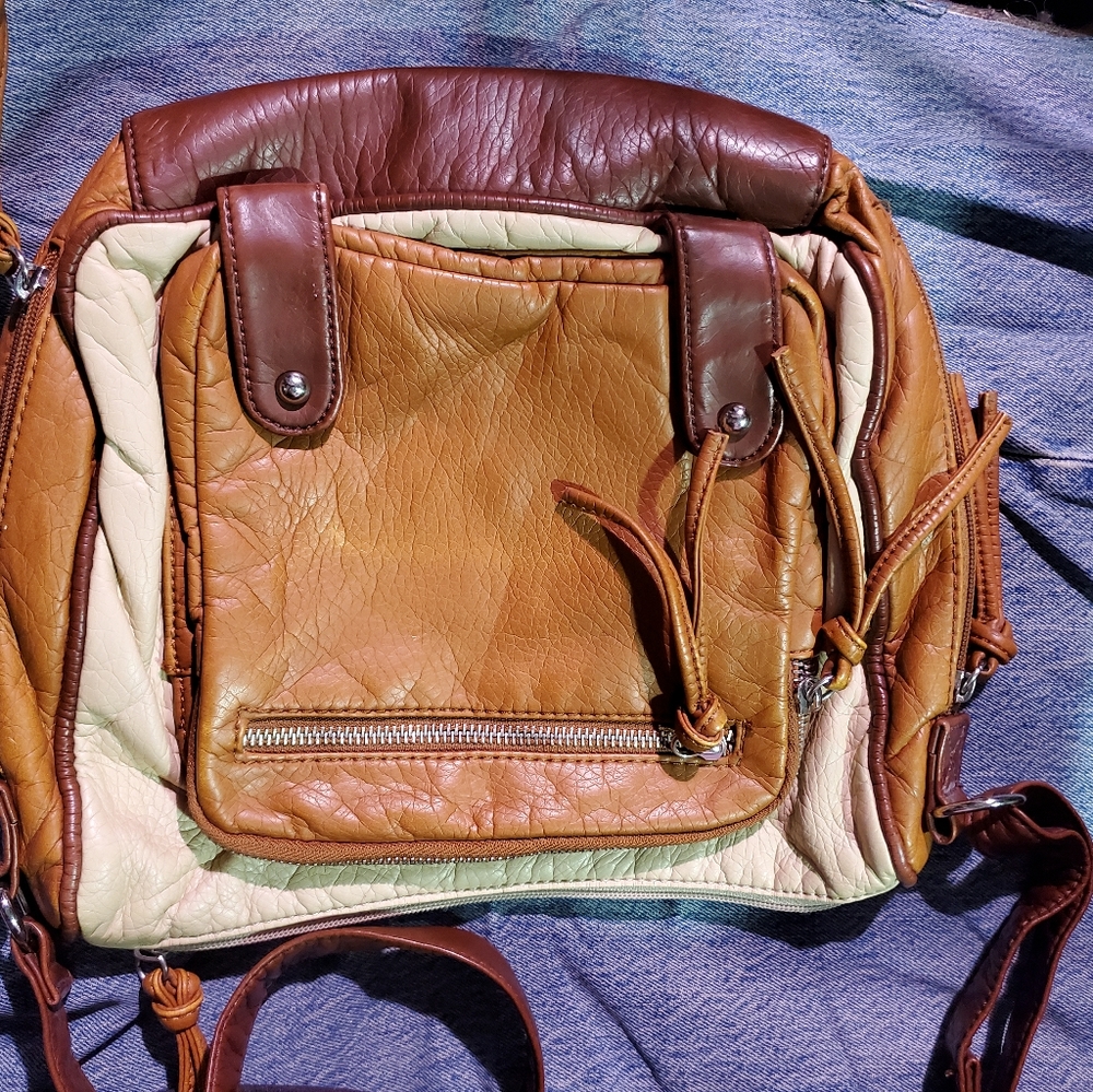 BUENO leather shoulder hand bag